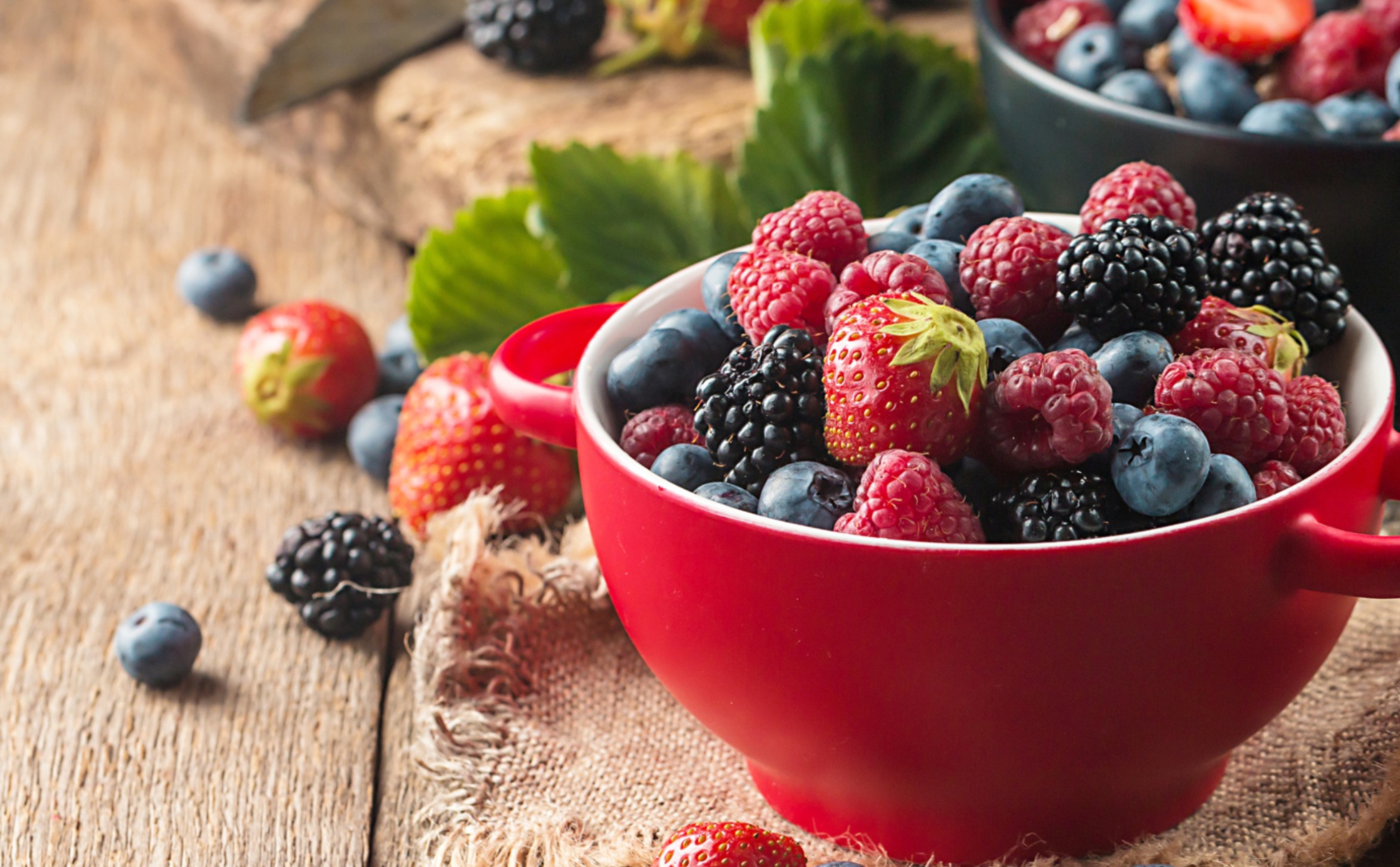 Frutas de cor vermelha